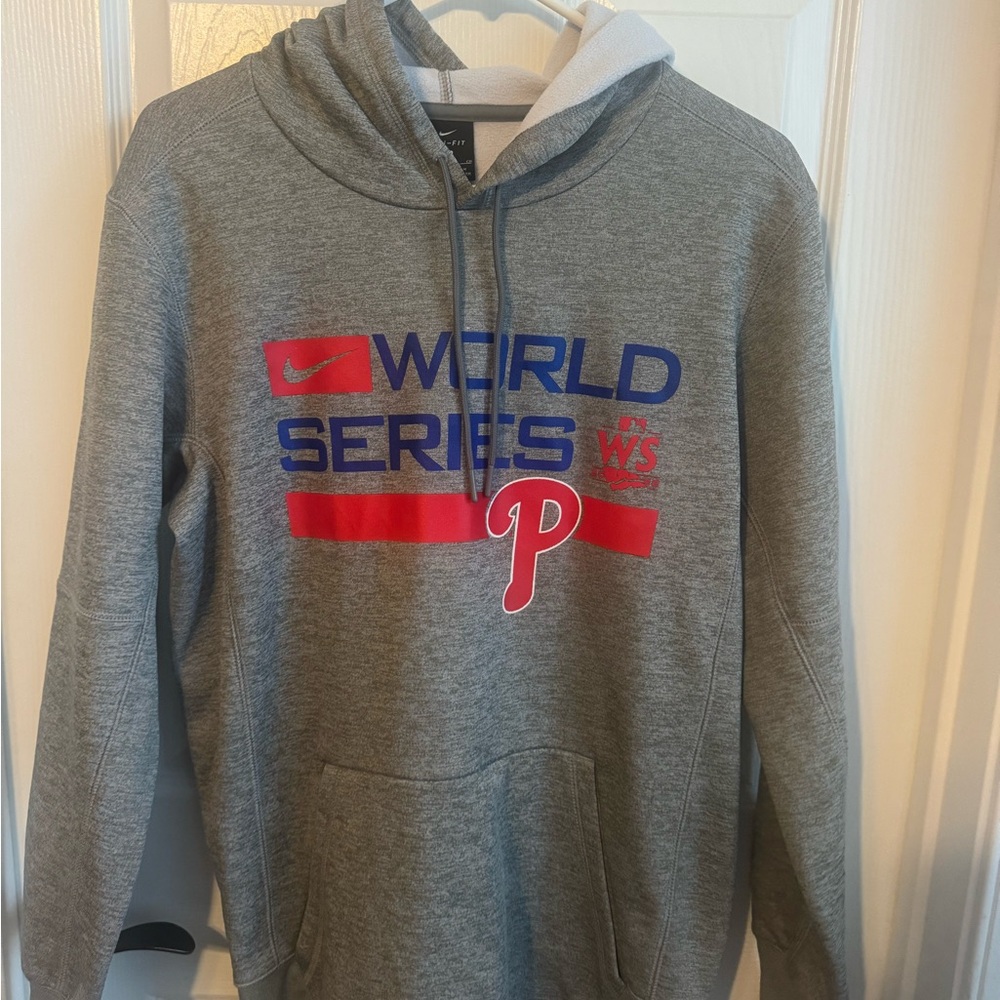 Nike Gray Philadelphia Phillies World Series Pullover Hoodie‎ Size Small